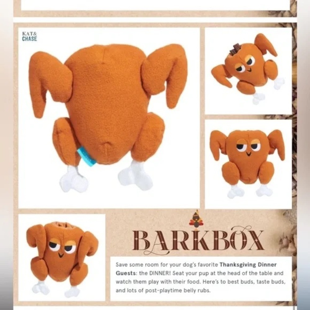 NWT Barkbox Turkeith Dog Toy - Picture 5 of 11